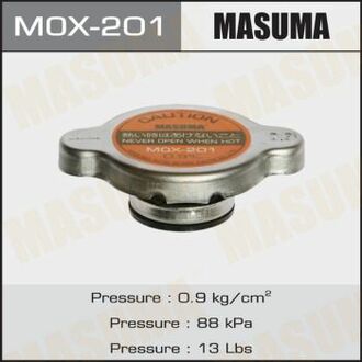 Кришка радіатора (NGK-P539 TAMA-RC10 FUT.-R124) 0.9 kg/cm MASUMA MOX201