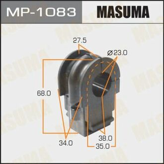 Втулка стабілізатора перед. QASHQAI, JUKE 06- [уп.2] MASUMA MP1083 (фото 1)