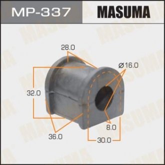 Втулка стабілізатора заднього Toyota Camry (06-) (Кратно 2 шт)) MASUMA MP337 (фото 1)