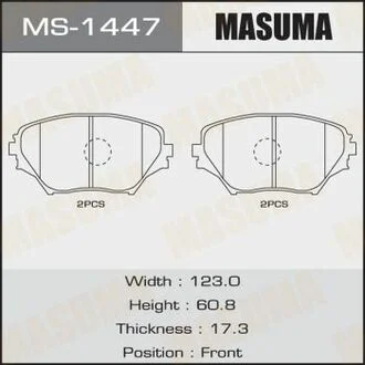 Колодка гальмівна передня Toyota RAV 4 (00-05) MASUMA MS1447