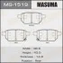 Колодка гальмівна задня Toyota Auris (08-12), Corolla (08-16), Prius (09-), Yaris (05-10) MASUMA MS1519 (фото 1)