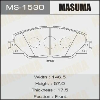 Гальмівні колодки MASUMA MS1530
