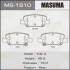 Колодка тормозная задняя Toyota Auris (06-13), Corolla (06-13) MASUMA MS1910 (фото 1)