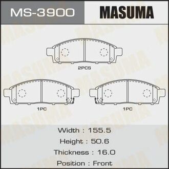 Гальмівні колодки MASUMA MS3900 (фото 1)