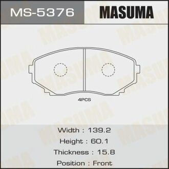Гальмівні колодки MASUMA MS5376 (фото 1)