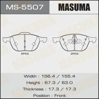 Колодка тормозная передняя Ford Focus (04-)/ Mazda 3 (03-), 5 (05-15) MASUMA MS5507