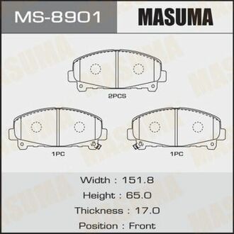 Колодки дисковые ACCORD/V2400 front (1/12) MASUMA MS8901