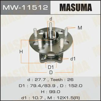 Маточина колеса MASUMA MW11512
