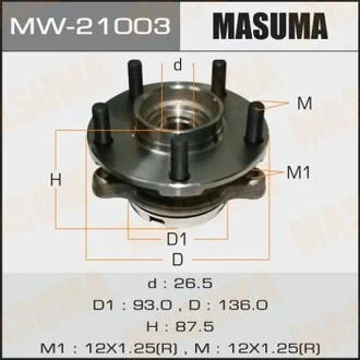 Ступица колеса переднего в сборе с подшипником Infinity FX 35 (02-12) G 37 (08-), M 37 (10-) 2WD MASUMA MW-21003