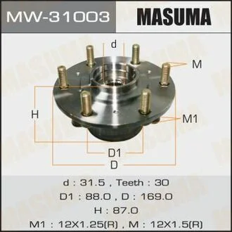 Ступиця front PAJERO/ KH4W MASUMA MW31003