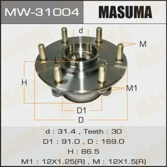 Ступица колеса передн MITSUBISHI PAJERO / V87W, V97W MASUMA MW31004
