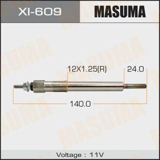 Свеча накаливания PI- 49 /4JA1, 41B1(1/10/100) MASUMA XI609