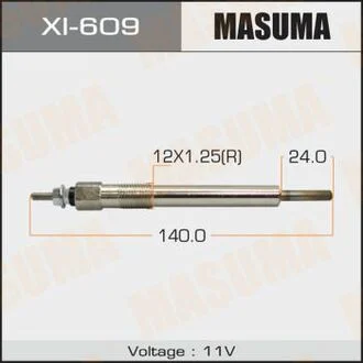 Свеча накаливания PI- 49 /4JA1, 41B1(1/10/100) MASUMA XI609