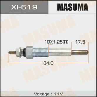 Свеча накаливания PI- 59 /4JG2(1/10/100) MASUMA XI619