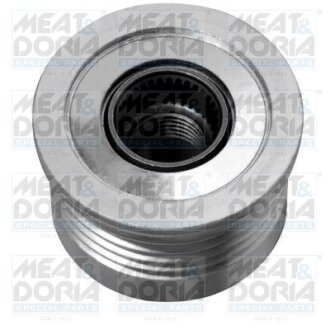 Шків генератора VOLVO S40 I, V40, MITSUBISHI CARISMA, SPACE STAR, NISSAN INTERSTAR, PRIMASTAR, OPEL MOVANO A, VIVARO A, RENAULT LAGUNA I, LAGUNA II, MASTER II, TRAFIC II 1.9D 09.99- MEAT&DORIA 45052 (фото 1)