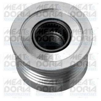 Шків генератора VOLVO S40 I, V40, MITSUBISHI CARISMA, SPACE STAR, NISSAN INTERSTAR, PRIMASTAR, OPEL MOVANO A, VIVARO A, RENAULT LAGUNA I, LAGUNA II, MASTER II, TRAFIC II 1.9D 09.99- MEAT&DORIA 45052 (фото 1)