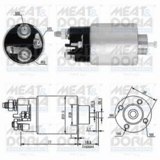 Соленоид стартера MEAT&DORIA 46058