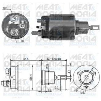Соленоїд стартера MEAT&DORIA 46067