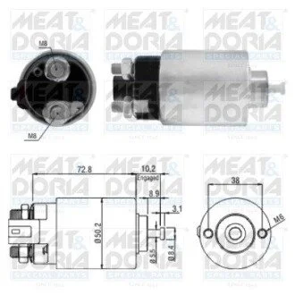 Соленоид стартера MEAT&DORIA 46156