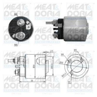 Соленоид стартера MEAT&DORIA 46310