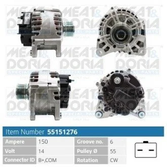 ALTERNATOR MEAT&DORIA 55151276