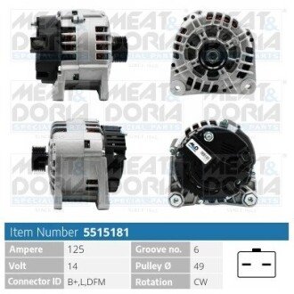 Alternator MEAT&DORIA 5515181