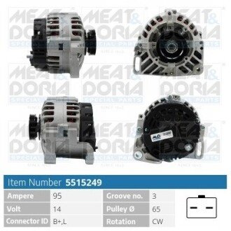 Alternator MEAT&DORIA 5515249 (фото 1)