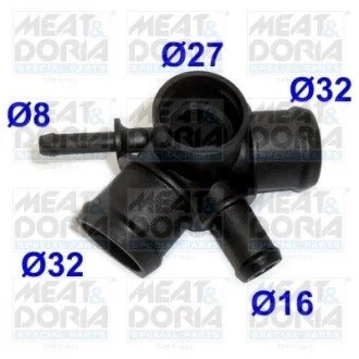 Фланець системи охолодження VW Bora/Golf IV 98-05 MEAT&DORIA 93129