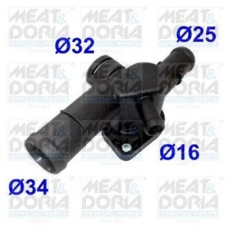 Фланец системы охлаждения VW Golf 1.6 03-14/Audi A3 1.6 03-12 MEAT&DORIA 93241 (фото 1)