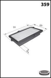 Фільтр повітряний MECAFILTER ELP3872