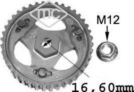 Шестерня ТНВД Renault Clio, Espase 1.9 (97-) Metalcaucho 05623 (фото 1)