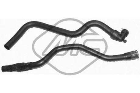 Патрубок системи опалення (2 частини) Peugeot 307/Citroen C4 1.4, 1.6 (03-) Metalcaucho 08938