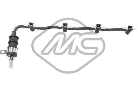 Шланг обратки на форсунки (+ клапан обратки) Renault Trafic 2.0dCi (M9R) 06- Metalcaucho 92184