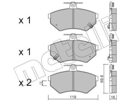 KLOCKI HAM PRZOD Metelli 2200505