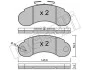 Гальмівні колодки, дискове гальмо (набір) Metelli 2200550 (фото 1)