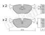 Комплект гальмівних колодок (дискових) Metelli 22-0125-0 (фото 2)