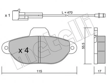 Гальмівні колодки Metelli 22-0159-0