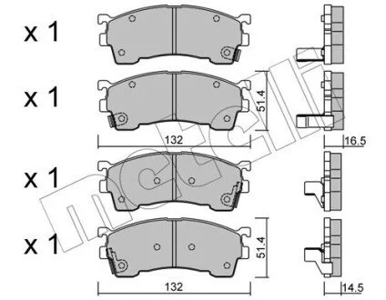Комплект гальмівних колодок Metelli 22-0223-0