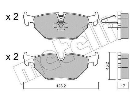 Гальмівні колодки Metelli 22-0261-0 (фото 1)