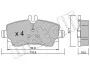 Комплект гальмівних колодок (дискових) METELLI 22-0310-1