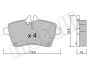 Комплект тормозных колодок, дисковый тормоз Metelli 2206460 (фото 7)