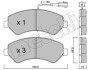 Комплект гальмівних колодок METELLI 22-0709-0