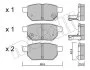 Комплект гальмівних колодок (дискових) Metelli 22-0746-0 (фото 10)