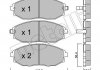 Комплект гальмівних колодок (дискових) METELLI 22-0845-0