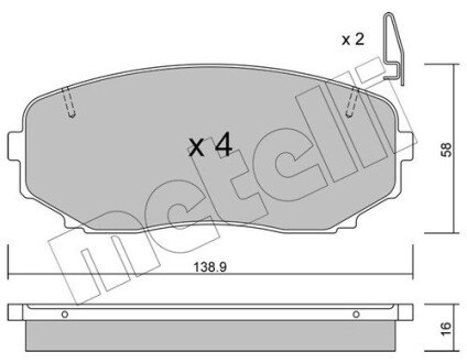 KLOCKI HAM.PRZOD Metelli 2208721