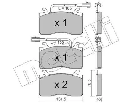 Колодки гальмівніALFA GIULIA 16- Metelli 2211000 (фото 1)