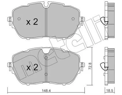 Комплект гальмівних колодок (дискових) Metelli 22-1105-0