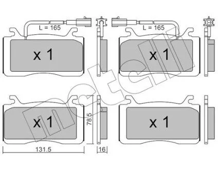 Колодки гальмівніALFA STELVIO 16- Metelli 2211410