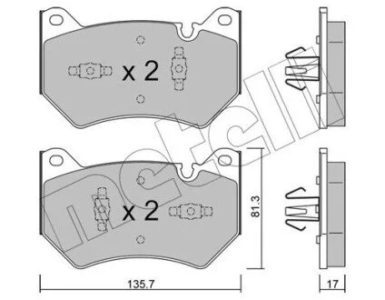 Комплект гальмівних колодок Metelli 22-1170-1