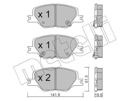 KLOCKI HAM.PRZOD OPEL 300MM Metelli 2211770